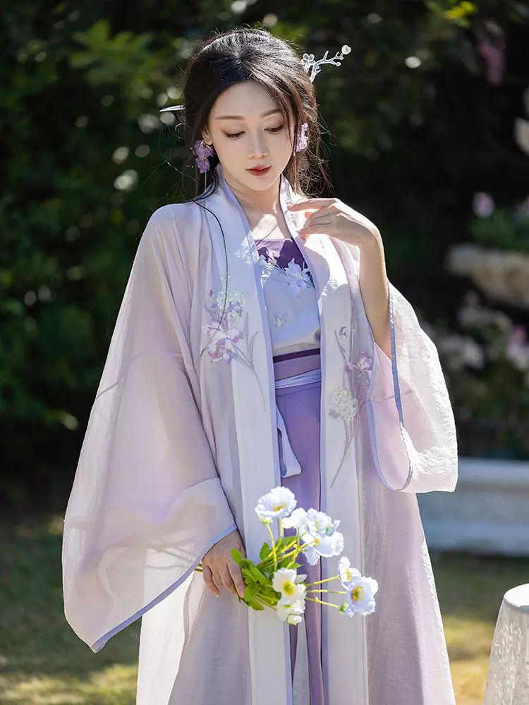 【Hanfu】﻿Iris flower|鸢尾花han fu Chinese han fu hanfu male tang dynasty clothes chinese hanfu tang dynasty outfits traditiona hanfu dress chinese hanfu chinese style dress dress fashion cheongsam dress q