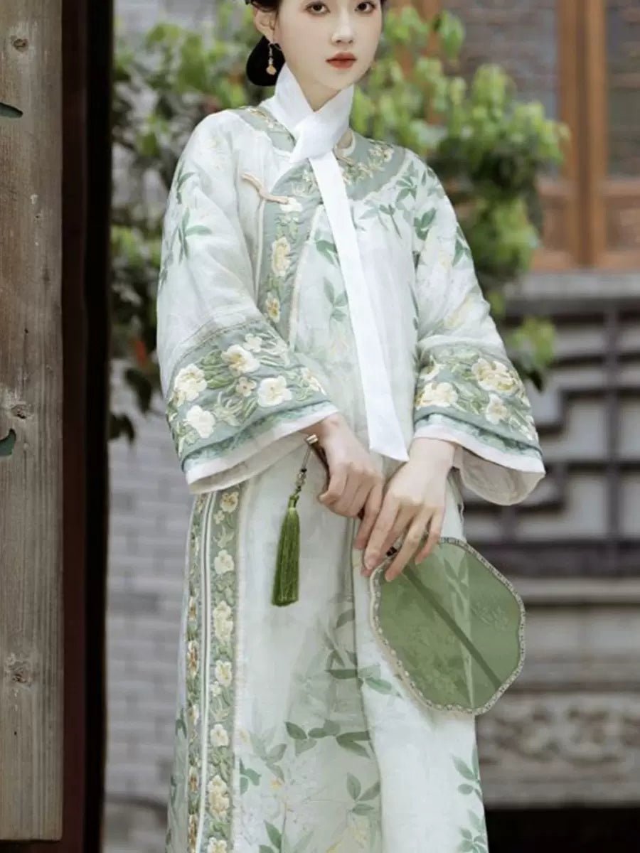 【Hanfu】Jade Garden Tranquility | Qing Style Hanfuhan fu Chinese han fu hanfu male tang dynasty clothes chinese hanfu tang dynasty outfits traditiona hanfu dress chinese hanfu chinese style dress dress fashion cheongsam dress q