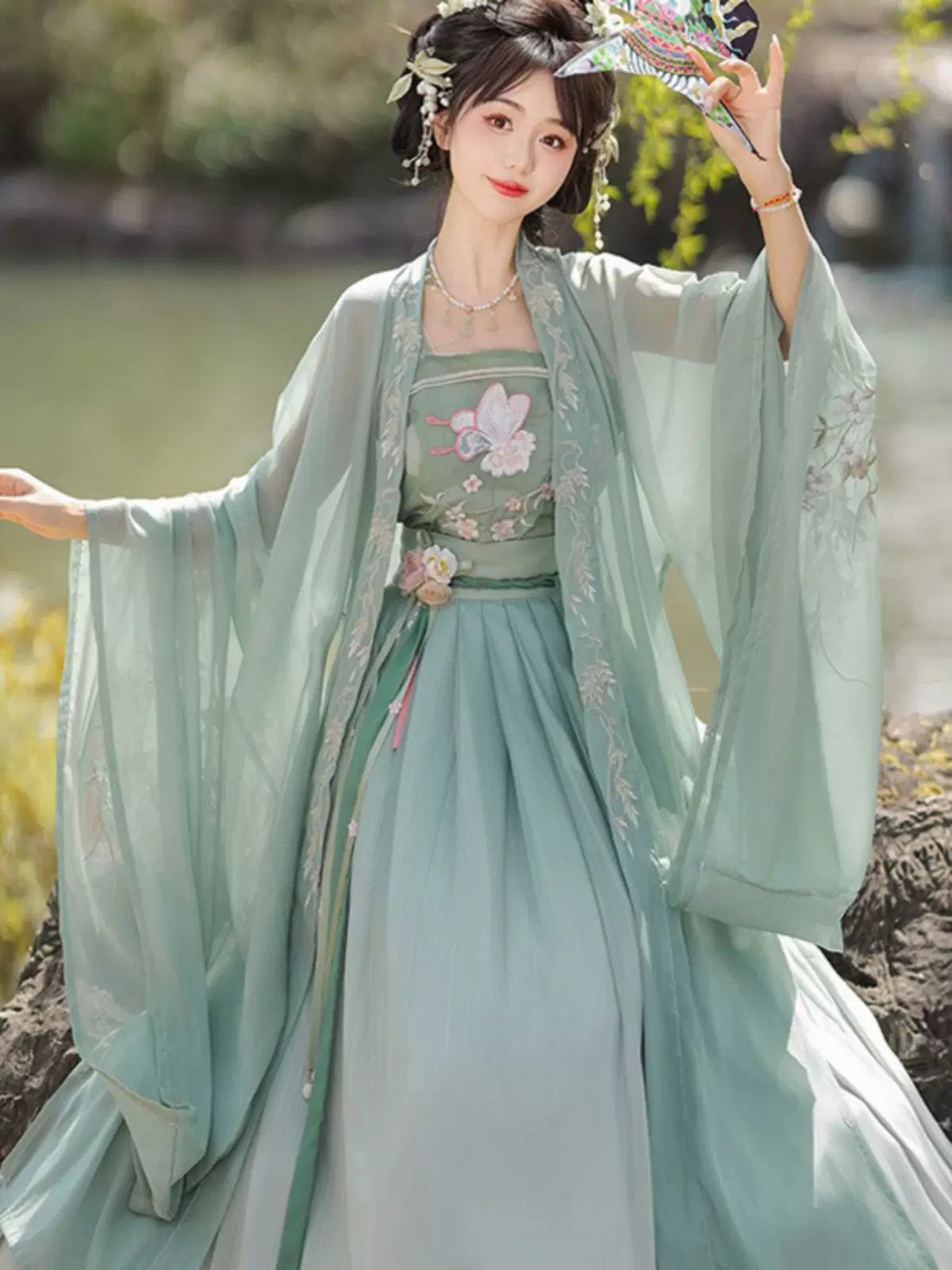 【Hanfu】Jade Harmony|Song Chest - length skirthan fu Chinese han fu hanfu male tang dynasty clothes chinese hanfu tang dynasty outfits traditiona hanfu dress chinese hanfu chinese style dress dress fashion cheongsam dress q