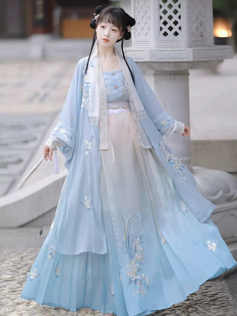 【Hanfu】Jade - like Mist|Song Chest - length skirthan fu Chinese han fu hanfu male tang dynasty clothes chinese hanfu tang dynasty outfits traditiona hanfu dress chinese hanfu chinese style dress dress fashion cheongsam dress q