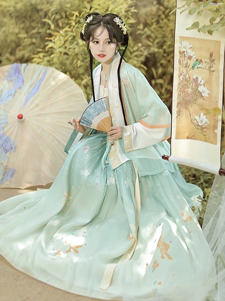 【Hanfu】Meadow Whisper Elegance | Song Chest - length skirthan fu Chinese han fu hanfu male tang dynasty clothes chinese hanfu tang dynasty outfits traditiona hanfu dress chinese hanfu chinese style dress dress fashion cheongsam dress q