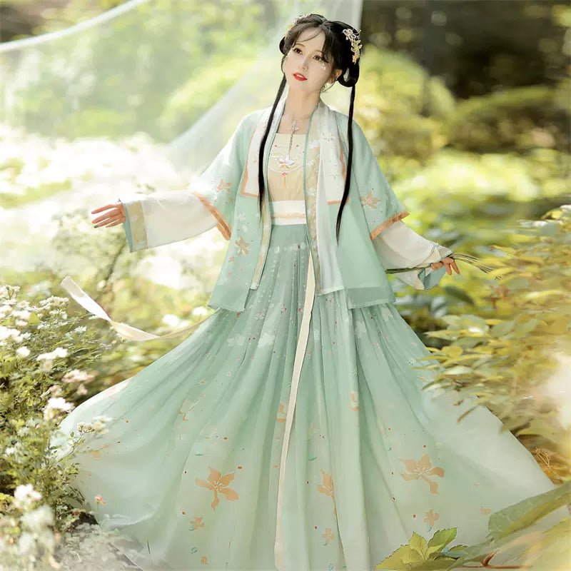 【Hanfu】Meadow Whisper Elegance | Song Chest - length skirthan fu Chinese han fu hanfu male tang dynasty clothes chinese hanfu tang dynasty outfits traditiona hanfu dress chinese hanfu chinese style dress dress fashion cheongsam dress q