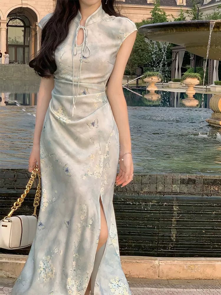 【Hanfu】Moonlit Elegance | Cheongsam/Qipaohan fu Chinese han fu hanfu male tang dynasty clothes chinese hanfu tang dynasty outfits traditiona hanfu dress chinese hanfu chinese style dress dress fashion cheongsam dress q