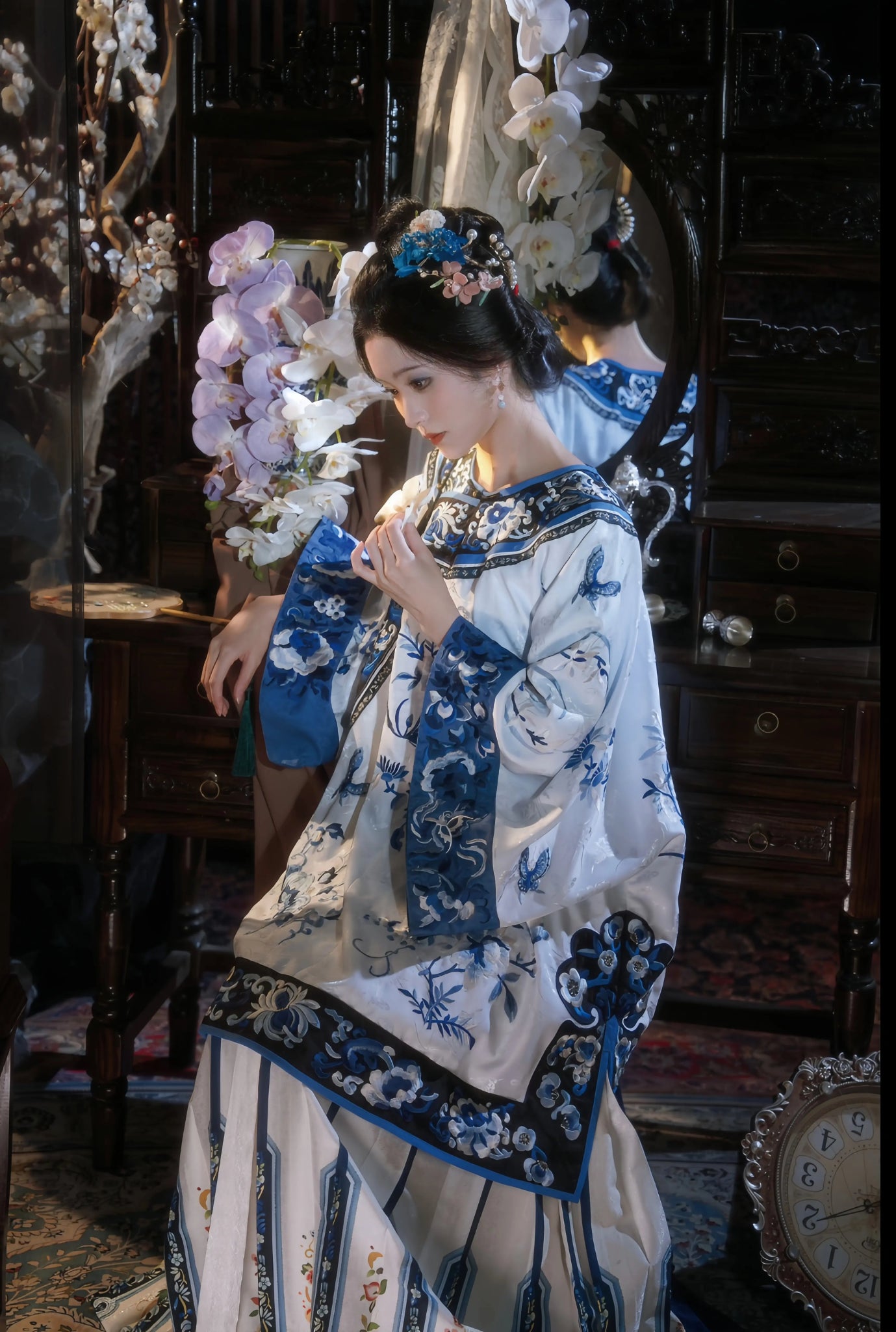 【Hanfu】Moonlit Orchid Whisper | Qing Style Hanfuhan fu Chinese han fu hanfu male tang dynasty clothes chinese hanfu tang dynasty outfits traditiona hanfu dress chinese hanfu chinese style dress dress fashion cheongsam dress q