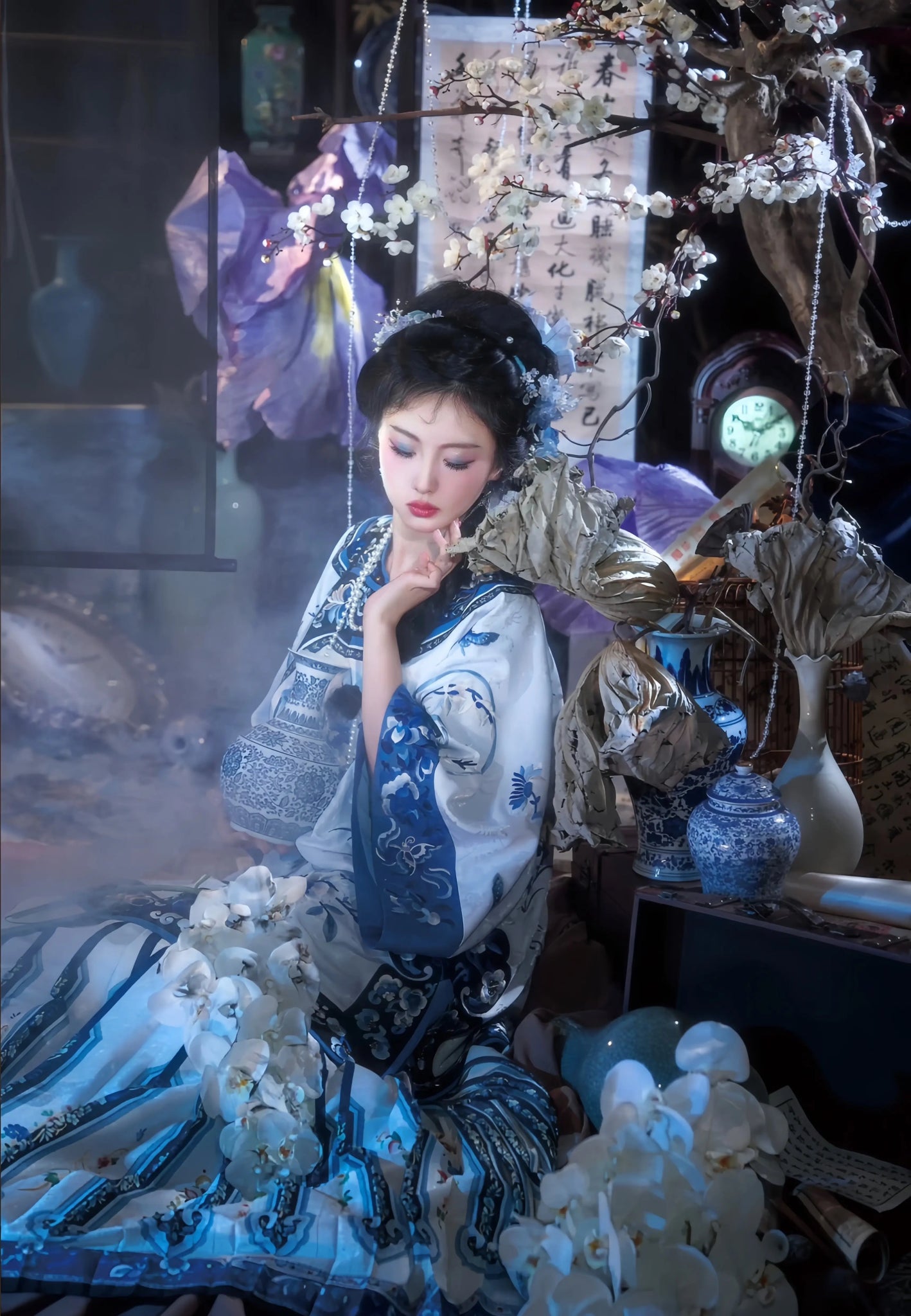 【Hanfu】Moonlit Orchid Whisper | Qing Style Hanfuhan fu Chinese han fu hanfu male tang dynasty clothes chinese hanfu tang dynasty outfits traditiona hanfu dress chinese hanfu chinese style dress dress fashion cheongsam dress q