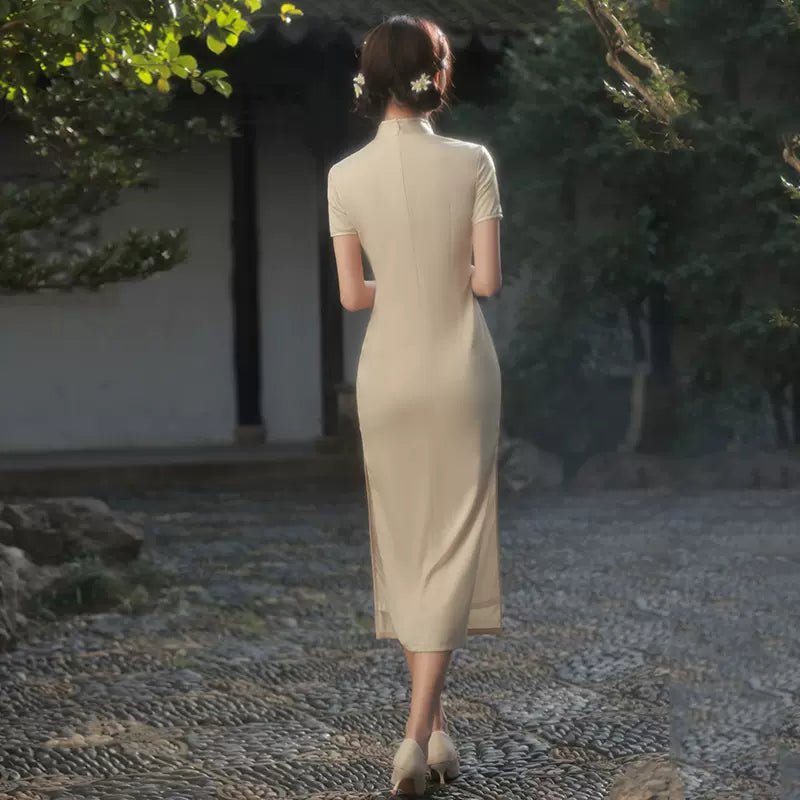 【Hanfu】Moonlit Petals Elegance | Cheongsam/Qipaohan fu Chinese han fu hanfu male tang dynasty clothes chinese hanfu tang dynasty outfits traditiona hanfu dress chinese hanfu chinese style dress dress fashion cheongsam dress q