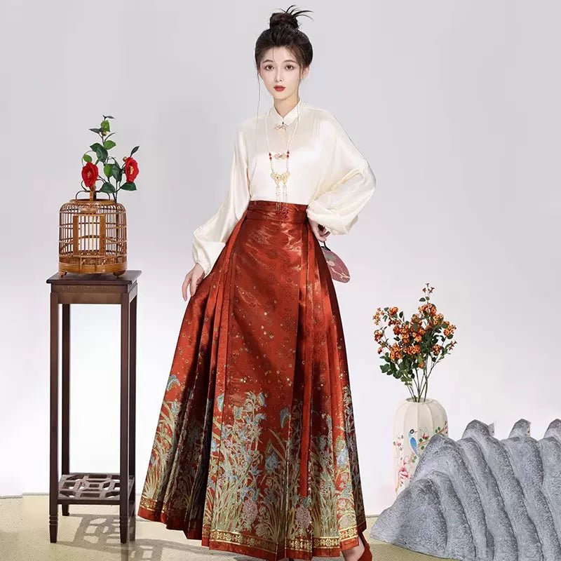 【Hanfu】Orchid and deer|Modern horse - faced skirthan fu Chinese han fu hanfu male tang dynasty clothes chinese hanfu tang dynasty outfits traditiona hanfu dress chinese hanfu chinese style dress dress fashion cheongsam dress q