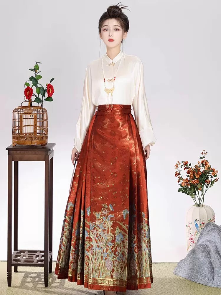 【Hanfu】Orchid and deer|Modern horse - faced skirthan fu Chinese han fu hanfu male tang dynasty clothes chinese hanfu tang dynasty outfits traditiona hanfu dress chinese hanfu chinese style dress dress fashion cheongsam dress q