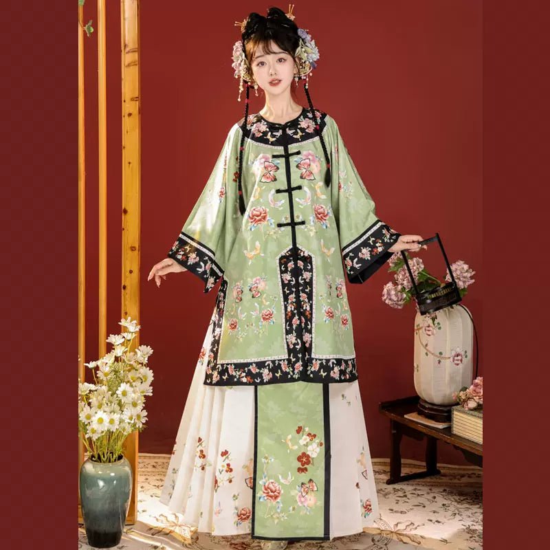 【Hanfu】Peony Blossom Grace | Qing Style Hanfuhan fu Chinese han fu hanfu male tang dynasty clothes chinese hanfu tang dynasty outfits traditiona hanfu dress chinese hanfu chinese style dress dress fashion cheongsam dress q
