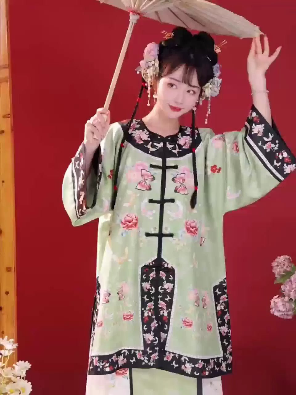 【Hanfu】Peony Blossom Grace | Qing Style Hanfuhan fu Chinese han fu hanfu male tang dynasty clothes chinese hanfu tang dynasty outfits traditiona hanfu dress chinese hanfu chinese style dress dress fashion cheongsam dress q