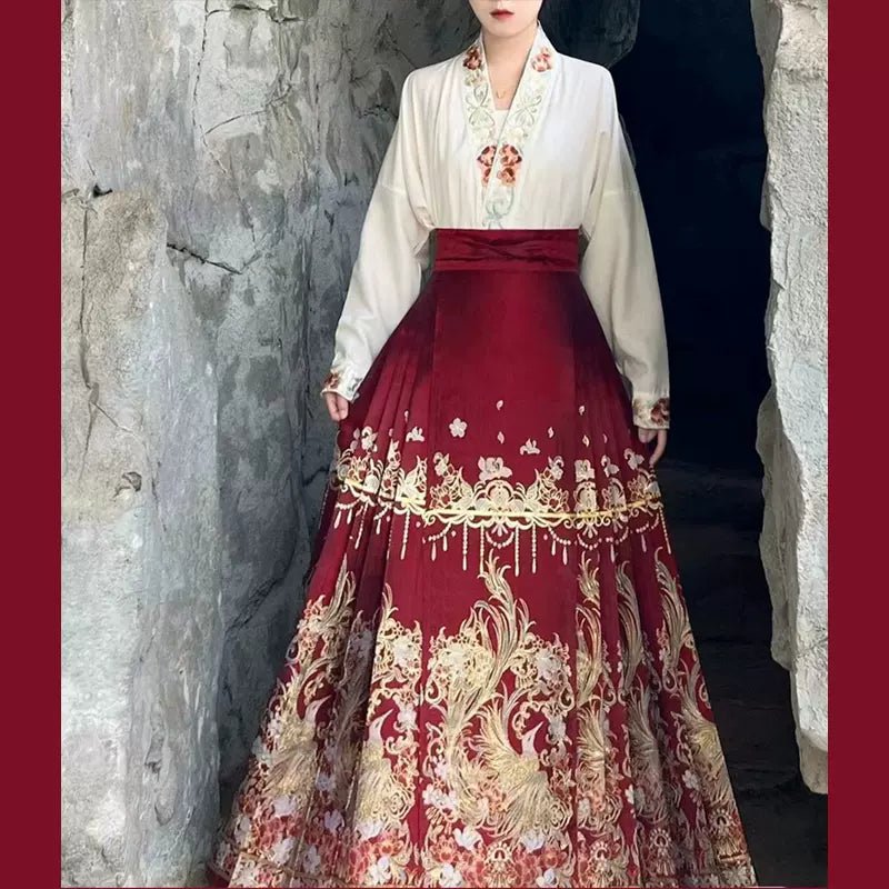 【Hanfu】Phoenix|Ming Horse - faced skirthan fu Chinese han fu hanfu male tang dynasty clothes chinese hanfu tang dynasty outfits traditiona hanfu dress chinese hanfu chinese style dress dress fashion cheongsam dress q