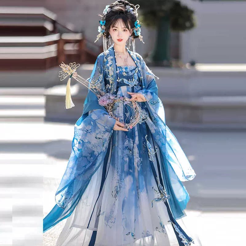 【Hanfu】Porcelain Plate Beauty|Tang Chest-Length skirt 【Hanfu】Porcelain Plate Beauty|Tang Chest-Length skirt