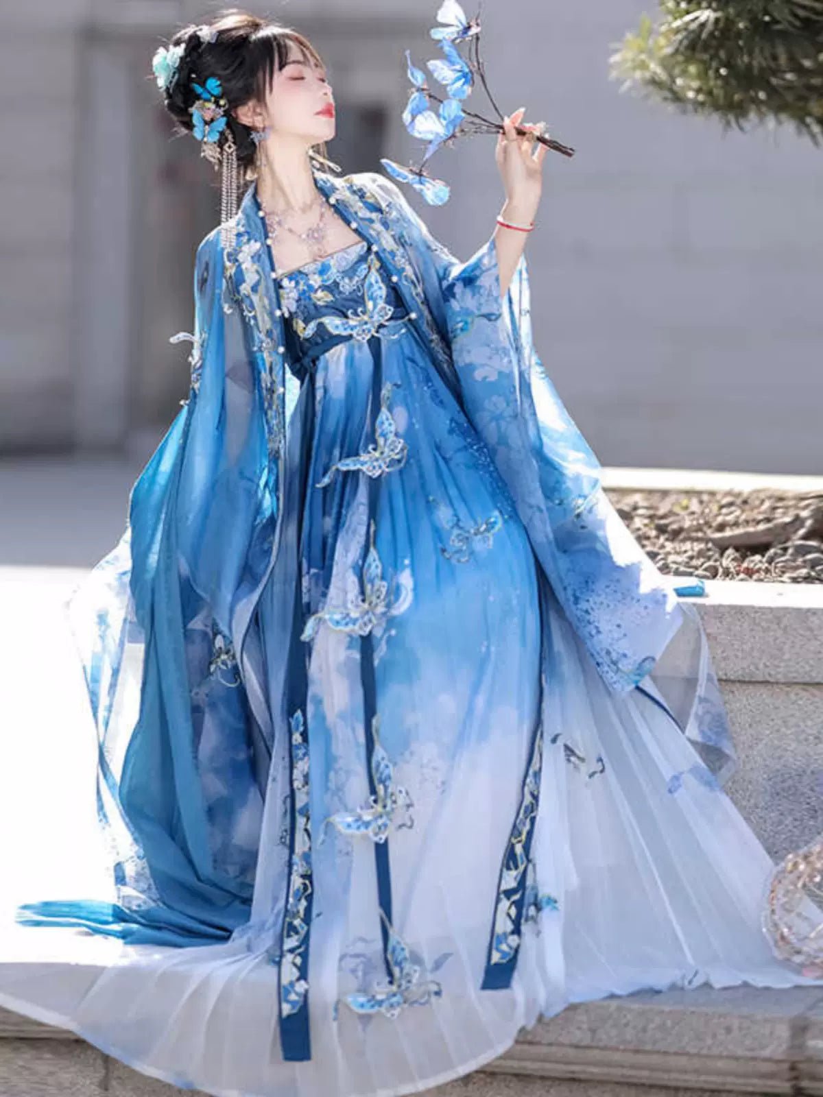 【Hanfu】Porcelain Plate Beauty|Tang Chest - Length skirthan fu Chinese han fu hanfu male tang dynasty clothes chinese hanfu tang dynasty outfits traditiona hanfu dress chinese hanfu chinese style dress dress fashion cheongsam dress q