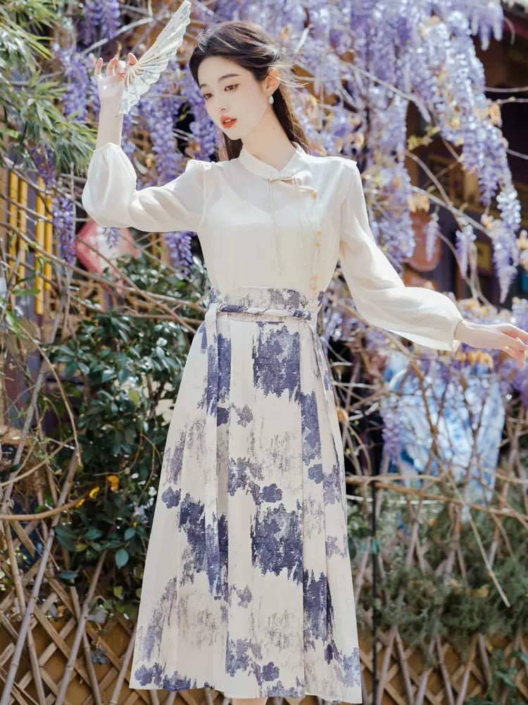 【Hanfu】Purple bell flower|Modern horse - faced skirthan fu Chinese han fu hanfu male tang dynasty clothes chinese hanfu tang dynasty outfits traditiona hanfu dress chinese hanfu chinese style dress dress fashion cheongsam dress q