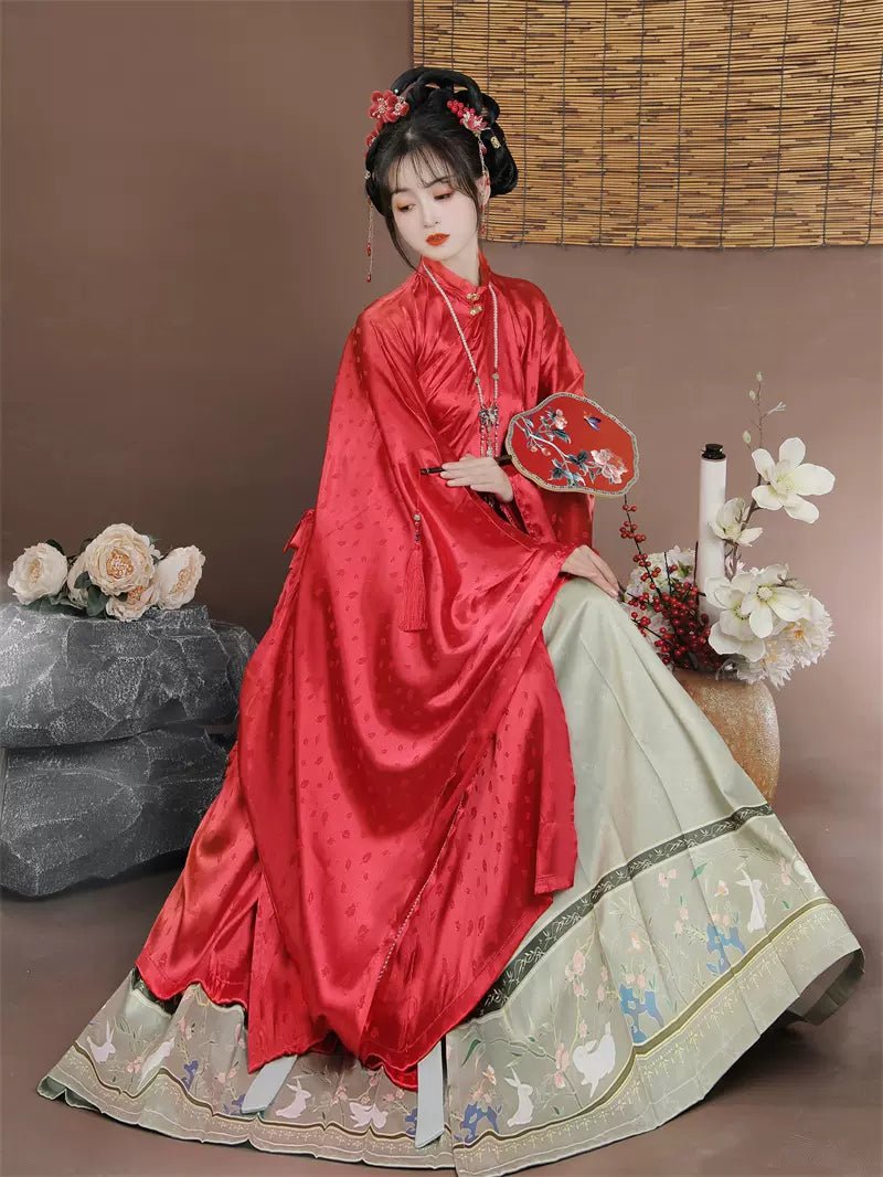 【Hanfu】Scarlet Blossom Majesty | Ming Style Hanfuhan fu Chinese han fu hanfu male tang dynasty clothes chinese hanfu tang dynasty outfits traditiona hanfu dress chinese hanfu chinese style dress dress fashion cheongsam dress q