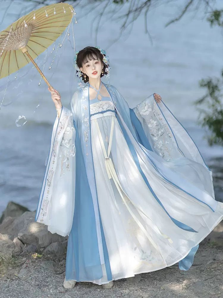 HanfuSound of The Blue Sea Tide|Tang Chest-Length skirt - Hanrong hanfu chinese traditional clothes newmoondance nuwahanfu fashionhanfu newfanfu HanfuSound of The Blue Sea Tide|Tang Chest-Length skirt - Hanrong hanfu chinese traditional clothes newmoondance nuwahanfu fashionhanfu newfanfu