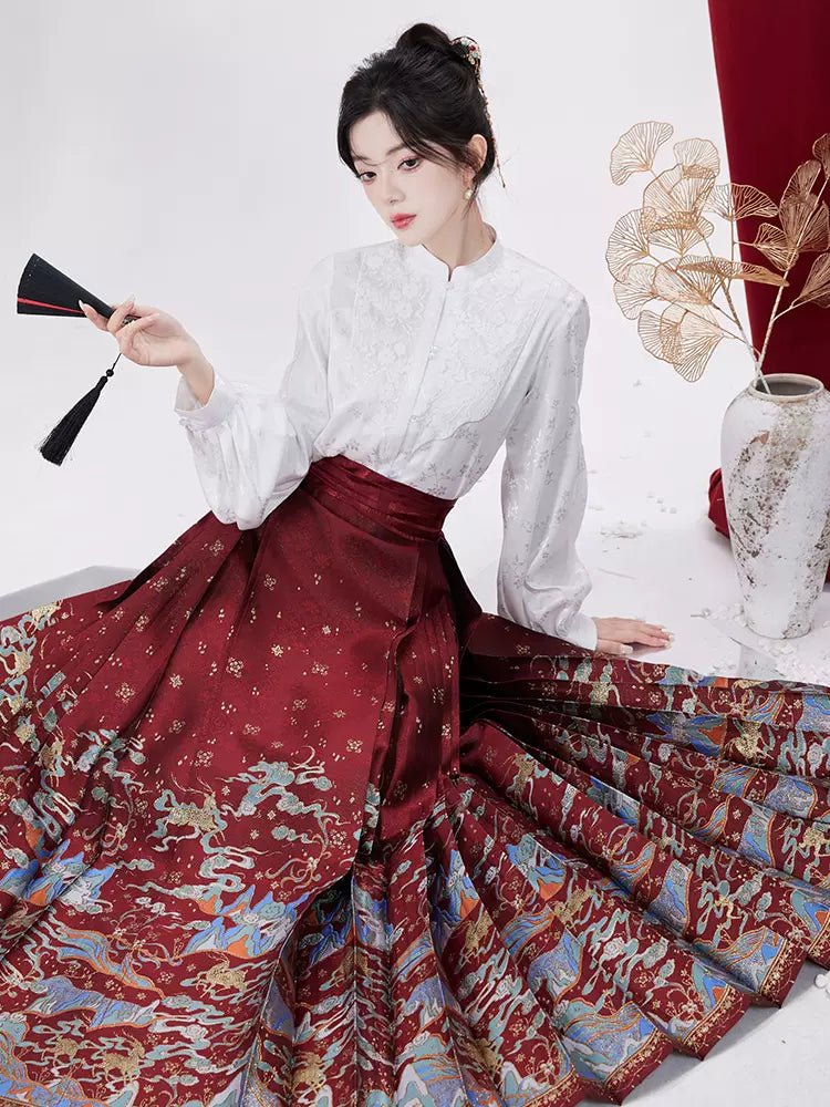 【Hanfu】Splendid Years Reflecting the Rosy Clouds |Mamian skirthan fu Chinese han fu hanfu male tang dynasty clothes chinese hanfu tang dynasty outfits traditiona hanfu dress chinese hanfu chinese style dress dress fashion cheongsam dress q