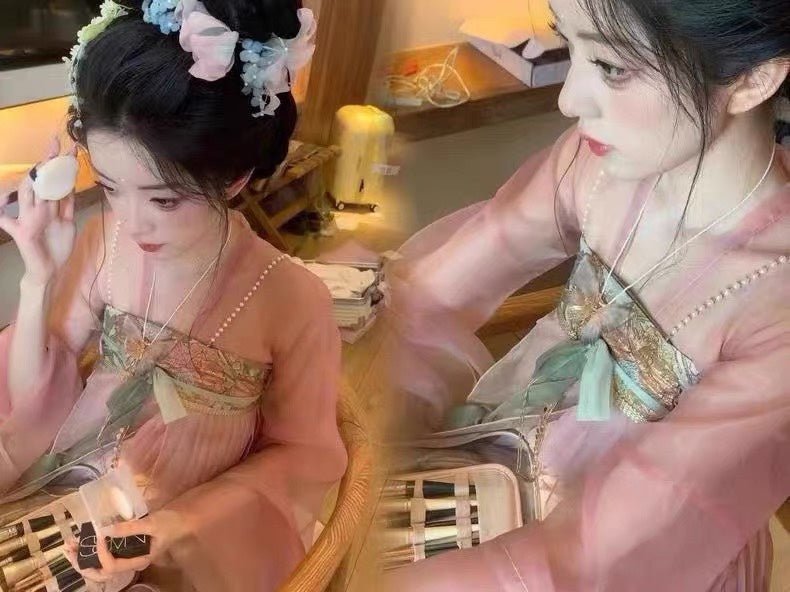 【Hanfu】Spring breeze dance|Tang chest - length pleated skirthan fu Chinese han fu hanfu male tang dynasty clothes chinese hanfu tang dynasty outfits traditiona hanfu dress chinese hanfu chinese style dress dress fashion cheongsam dress q