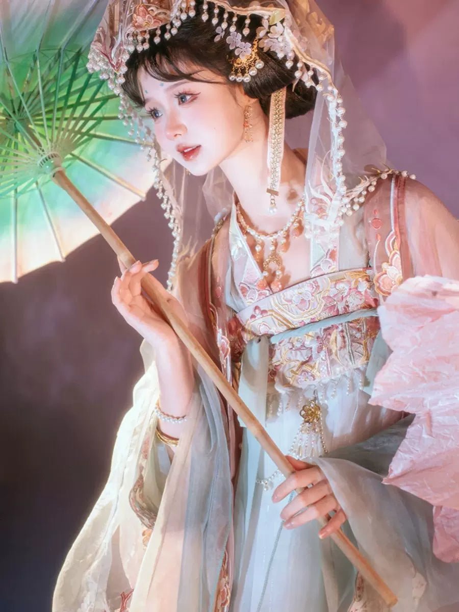 【Hanfu】Spring Cherry Blossoms|Tang Chest - Length skirthan fu Chinese han fu hanfu male tang dynasty clothes chinese hanfu tang dynasty outfits traditiona hanfu dress chinese hanfu chinese style dress dress fashion cheongsam dress q