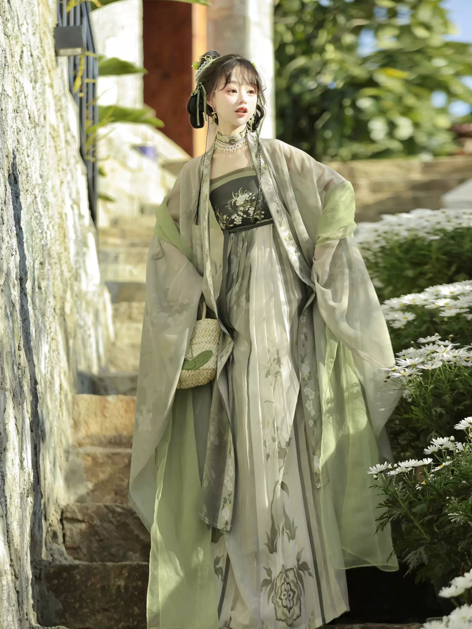【Hanfu】Spring Is in Full Swing|Tang Chest - Length skirthan fu Chinese han fu hanfu male tang dynasty clothes chinese hanfu tang dynasty outfits traditiona hanfu dress chinese hanfu chinese style dress dress fashion cheongsam dress q