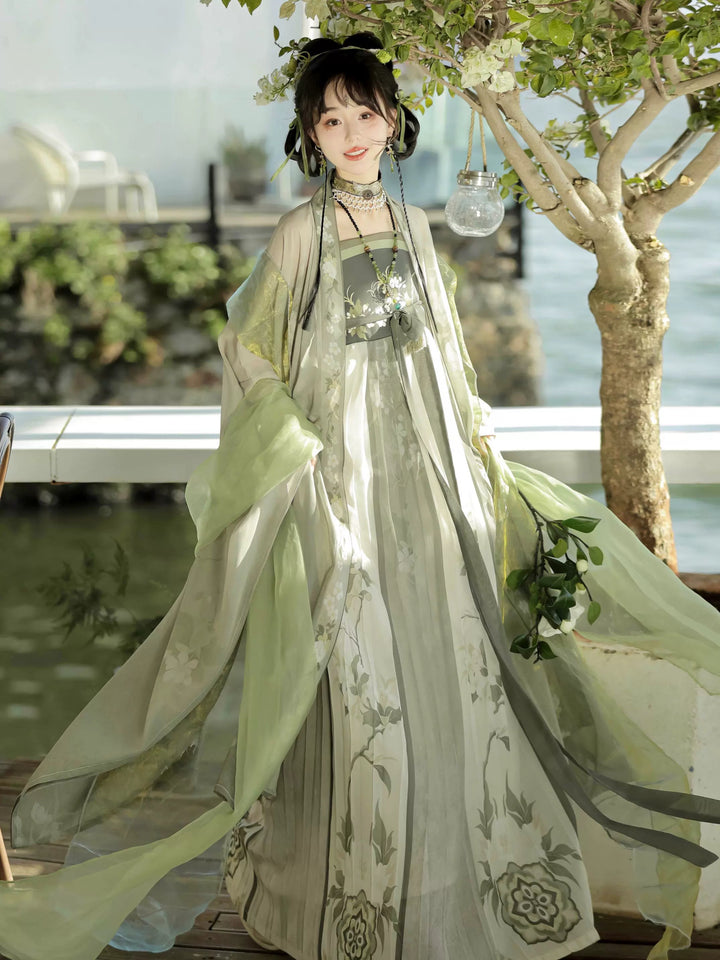 Full Hanfu 【Hanfu】Spring Is in Full Swing|Tang Chest - Length skirthan fu Chinese ...