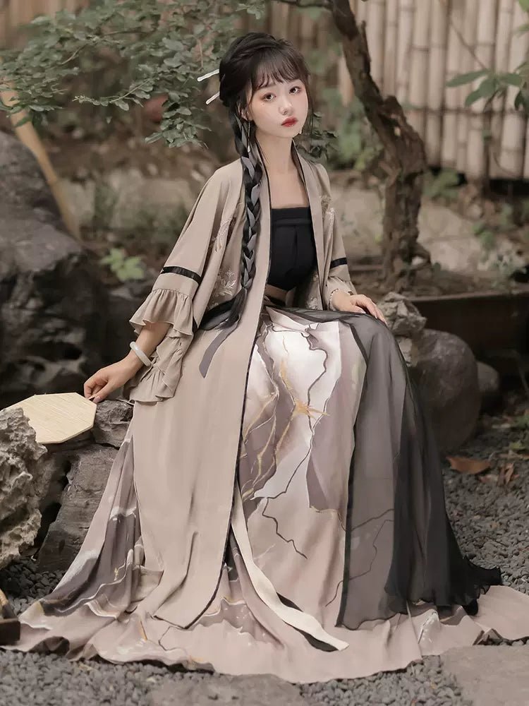 【Hanfu】Stopping clouds, falling moon|Song Waist - length skirthan fu Chinese han fu hanfu male tang dynasty clothes chinese hanfu tang dynasty outfits traditiona hanfu dress chinese hanfu chinese style dress dress fashion cheongsam dress q