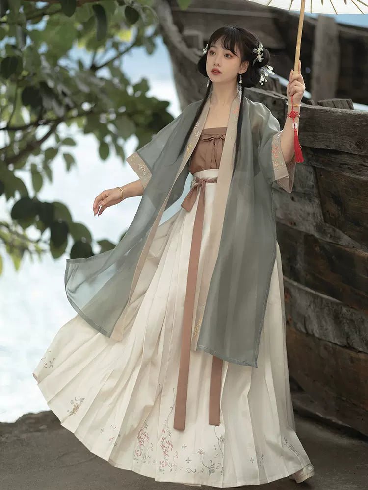 【Hanfu】Stream of Clear Sweet Dew | Song Chest - length skirthan fu Chinese han fu hanfu male tang dynasty clothes chinese hanfu tang dynasty outfits traditiona hanfu dress chinese hanfu chinese style dress dress fashion cheongsam dress q