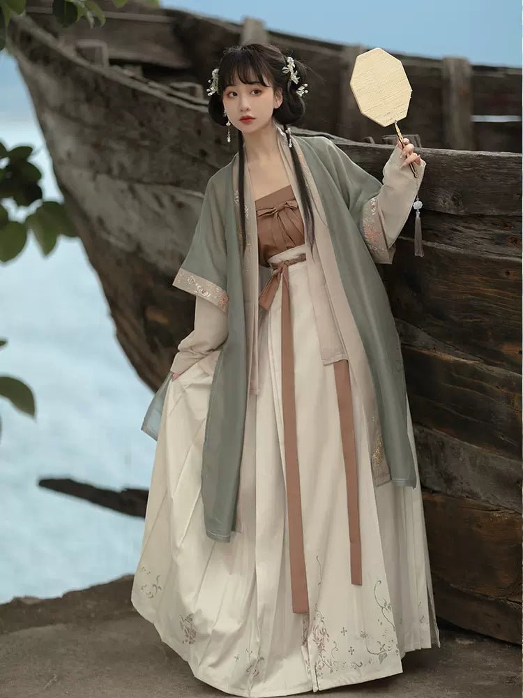 【Hanfu】Stream of Clear Sweet Dew | Song Chest - length skirthan fu Chinese han fu hanfu male tang dynasty clothes chinese hanfu tang dynasty outfits traditiona hanfu dress chinese hanfu chinese style dress dress fashion cheongsam dress q