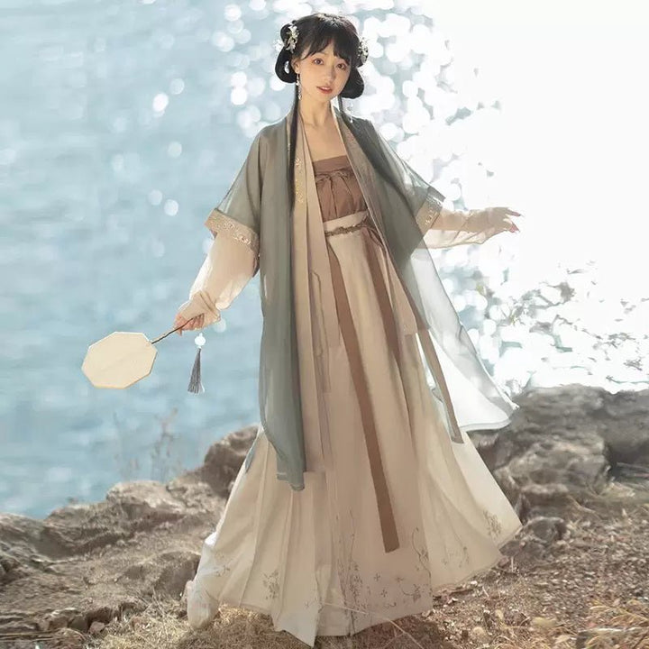 【Hanfu】Stream of Clear Sweet Dew | Song Chest - length skirthan fu Chinese han fu hanfu male tang dynasty clothes chinese hanfu tang dynasty outfits traditiona hanfu dress chinese hanfu chinese style dress dress fashion cheongsam dress q