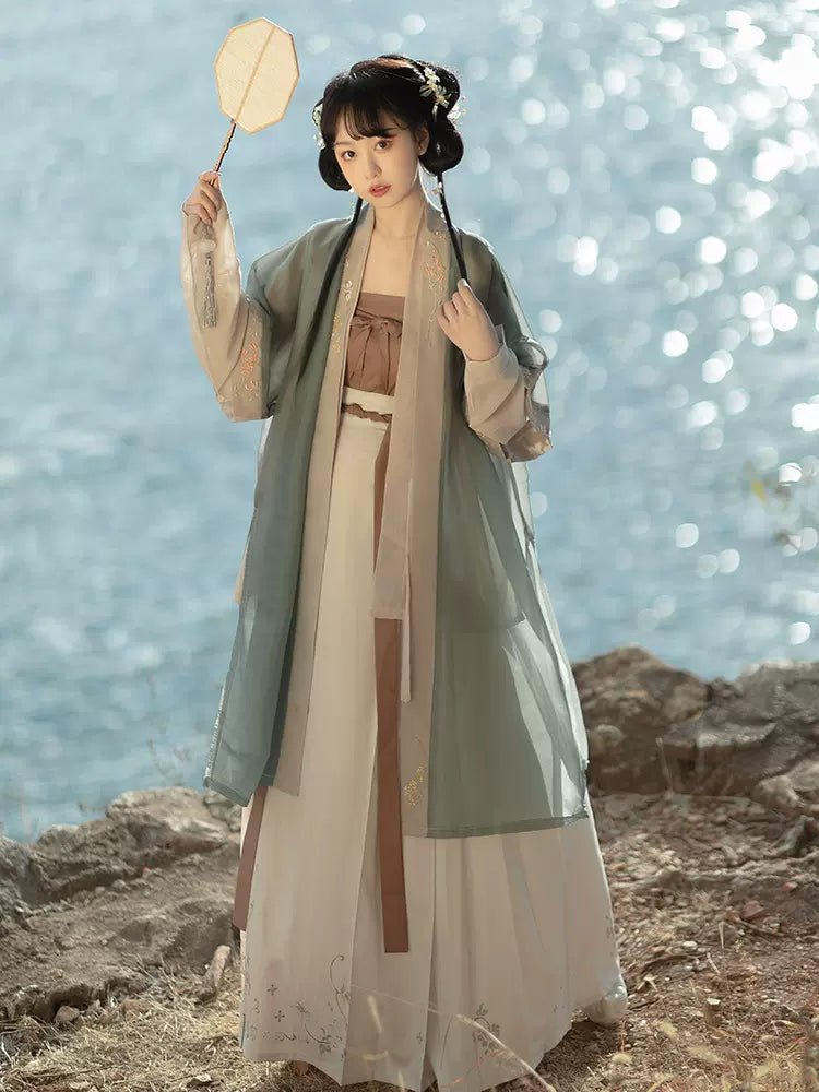 【Hanfu】Stream of Clear Sweet Dew | Song Chest - length skirthan fu Chinese han fu hanfu male tang dynasty clothes chinese hanfu tang dynasty outfits traditiona hanfu dress chinese hanfu chinese style dress dress fashion cheongsam dress q