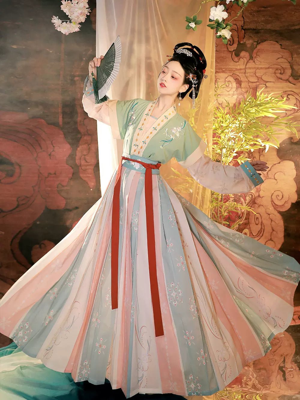 【Hanfu】The Ballad of Spring's Return|Tang Waist - Length skirthan fu Chinese han fu hanfu male tang dynasty clothes chinese hanfu tang dynasty outfits traditiona hanfu dress chinese hanfu chinese style dress dress fashion cheongsam dress q