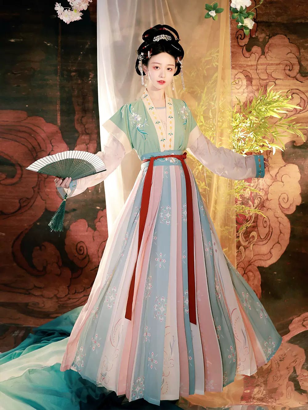 【Hanfu】The Ballad of Spring's Return|Tang Waist - Length skirthan fu Chinese han fu hanfu male tang dynasty clothes chinese hanfu tang dynasty outfits traditiona hanfu dress chinese hanfu chinese style dress dress fashion cheongsam dress q