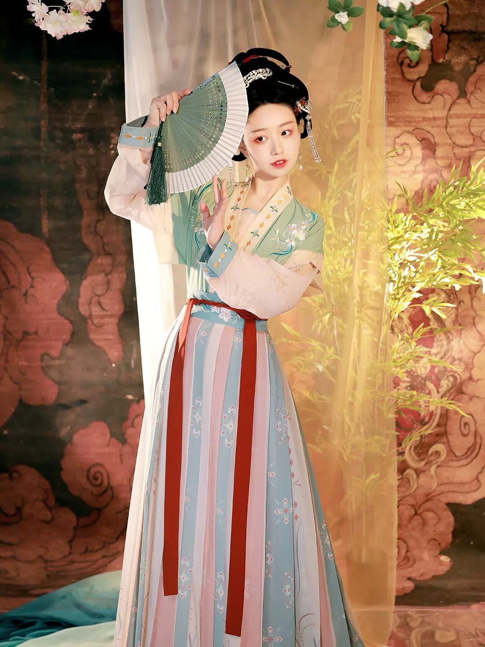 【Hanfu】The Ballad of Spring's Return|Tang Waist - Length skirthan fu Chinese han fu hanfu male tang dynasty clothes chinese hanfu tang dynasty outfits traditiona hanfu dress chinese hanfu chinese style dress dress fashion cheongsam dress q