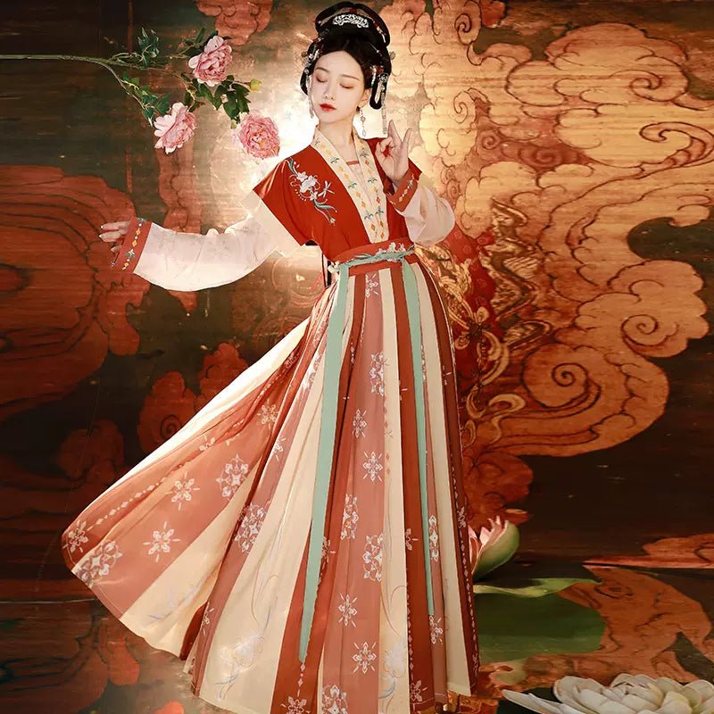 【Hanfu】The Ballad of Spring's Return|Tang Waist - Length skirthan fu Chinese han fu hanfu male tang dynasty clothes chinese hanfu tang dynasty outfits traditiona hanfu dress chinese hanfu chinese style dress dress fashion cheongsam dress q