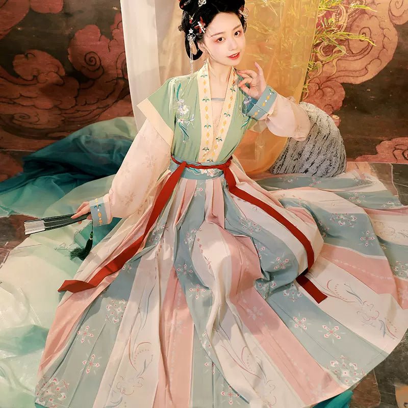 【Hanfu】The Ballad of Spring's Return|Tang Waist - Length skirthan fu Chinese han fu hanfu male tang dynasty clothes chinese hanfu tang dynasty outfits traditiona hanfu dress chinese hanfu chinese style dress dress fashion cheongsam dress q