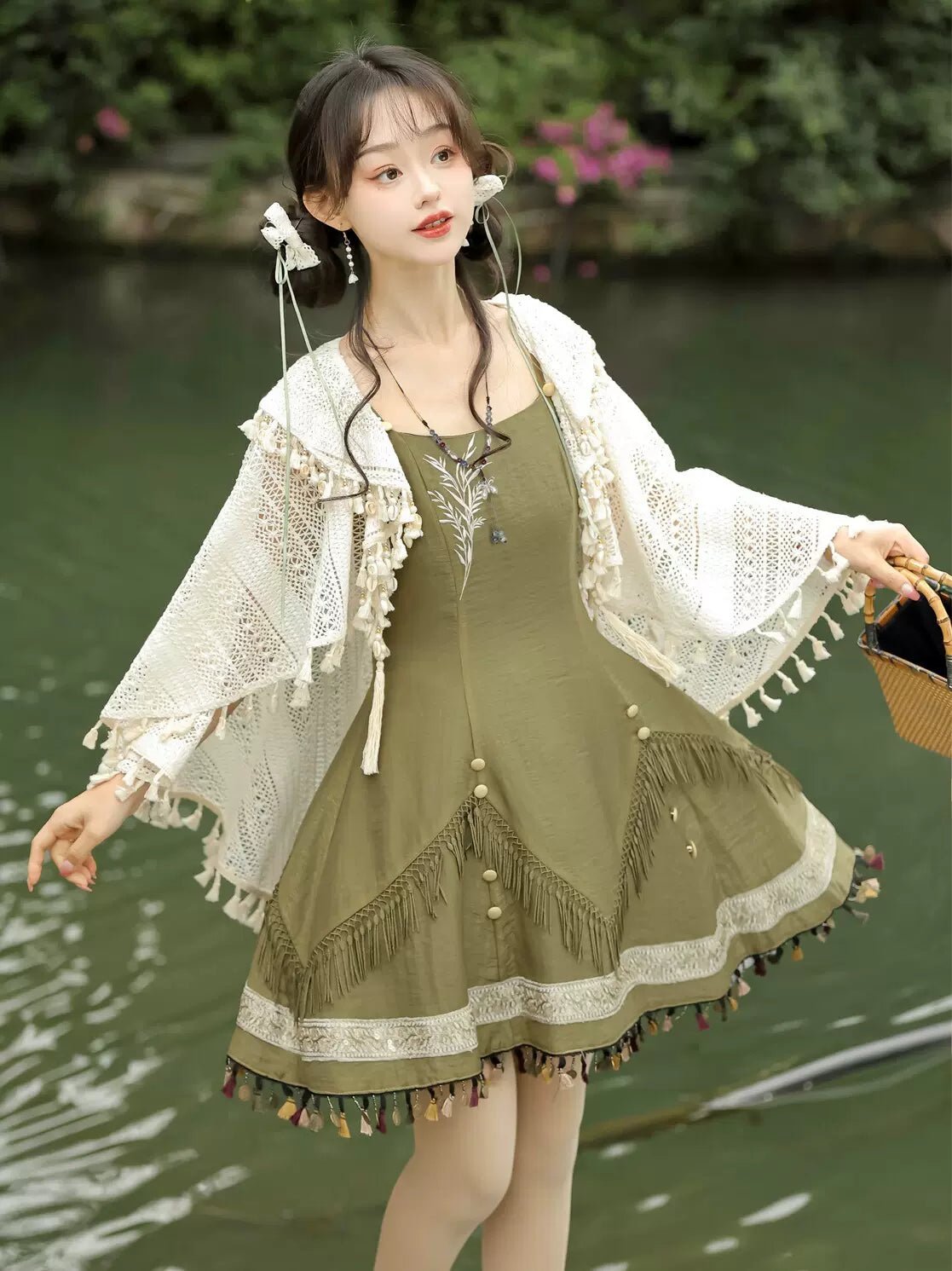 【Hanfu】The language of tea|Modern shawl suspender skirthan fu Chinese han fu hanfu male tang dynasty clothes chinese hanfu tang dynasty outfits traditiona hanfu dress chinese hanfu chinese style dress dress fashion cheongsam dress q