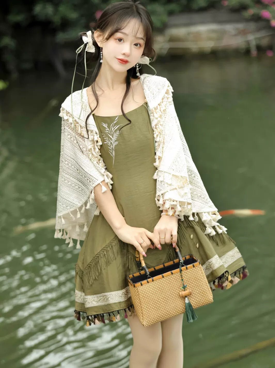 【Hanfu】The language of tea|Modern shawl suspender skirthan fu Chinese han fu hanfu male tang dynasty clothes chinese hanfu tang dynasty outfits traditiona hanfu dress chinese hanfu chinese style dress dress fashion cheongsam dress q