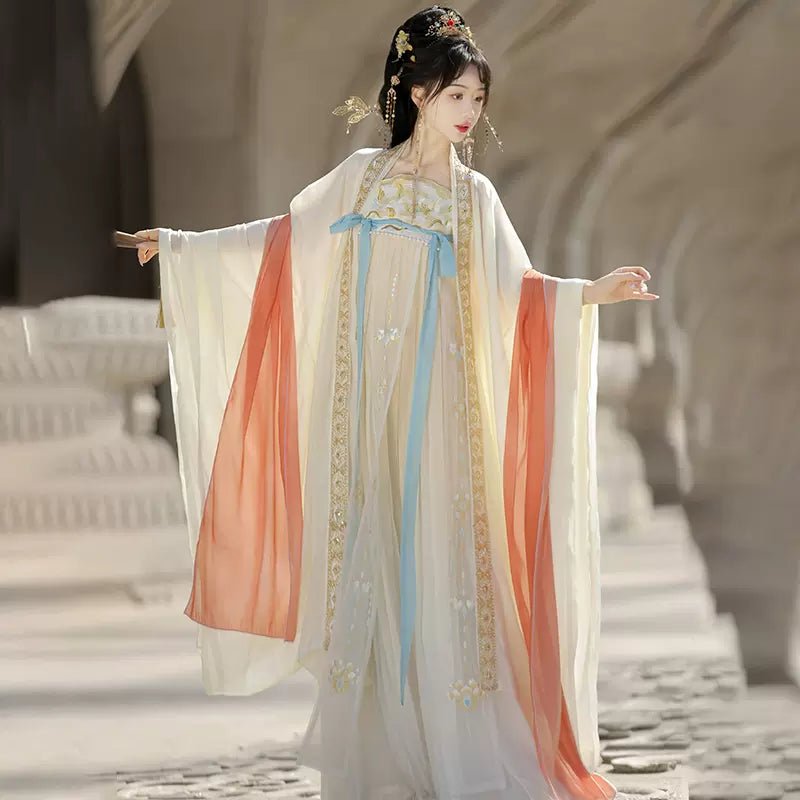 【Hanfu】Tulips|Tang Chest - Length skirthan fu Chinese han fu hanfu male tang dynasty clothes chinese hanfu tang dynasty outfits traditiona hanfu dress chinese hanfu chinese style dress dress fashion cheongsam dress q