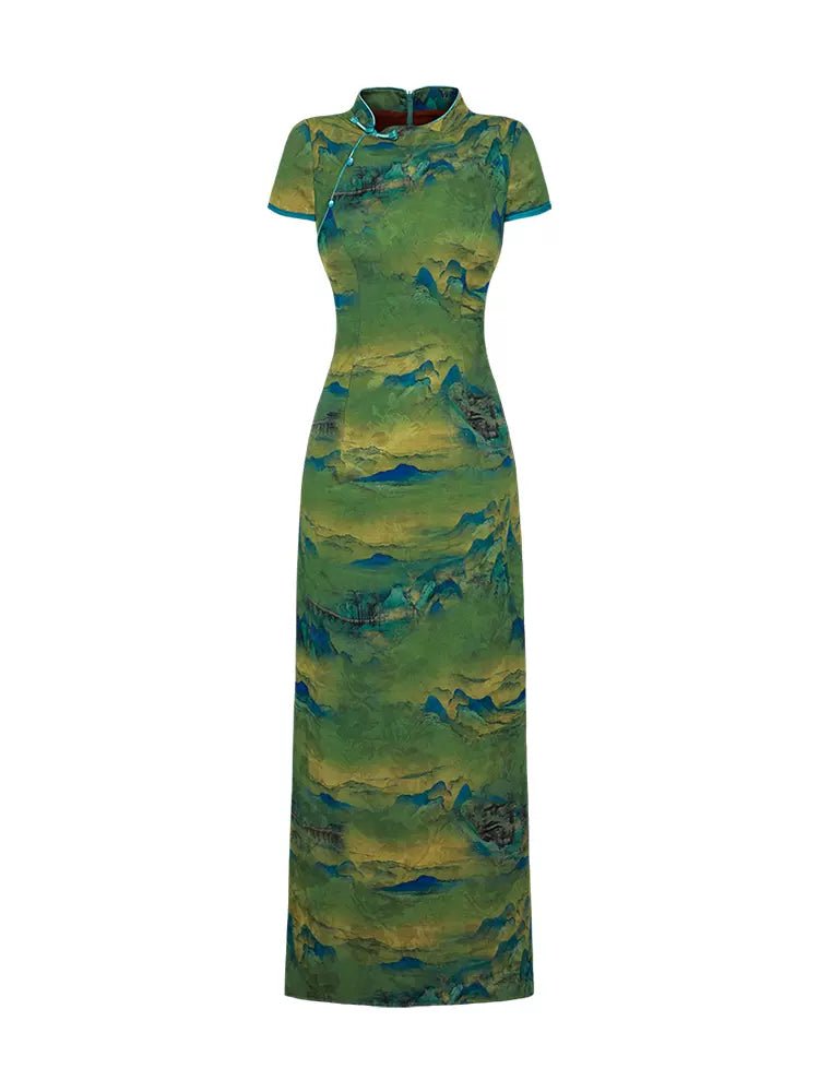 【Hanfu】Verdant Serenity | Cheongsam/Qipaohan fu Chinese han fu hanfu male tang dynasty clothes chinese hanfu tang dynasty outfits traditiona hanfu dress chinese hanfu chinese style dress dress fashion cheongsam dress q