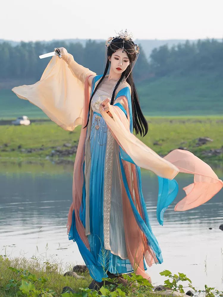 HanfuXuan N, a fairy|Tang Chest-Length skirt - Hanrong hanfu chinese traditional clothes newmoondance nuwahanfu fashionhanfu newfanfu hanfustory 7- HanfuXuan N, a fairy|Tang Chest-Length skirt - Hanrong hanfu chinese traditional clothes newmoondance nuwahanfu fashionhanfu newfanfu hanfustory 7-