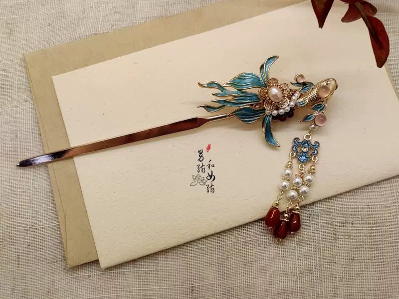 Little Fish|Hanfu Matching Hairpinhan fu Chinese han fu hanfu male tang dynasty clothes chinese hanfu tang dynasty outfits traditiona hanfu dress chinese hanfu chinese style dress dress fashion cheongsam dress q