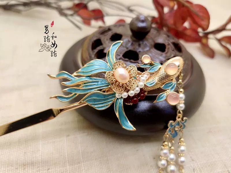 Little Fish|Hanfu Matching Hairpinhan fu Chinese han fu hanfu male tang dynasty clothes chinese hanfu tang dynasty outfits traditiona hanfu dress chinese hanfu chinese style dress dress fashion cheongsam dress q