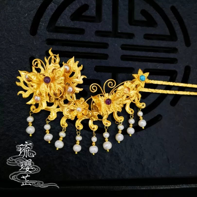 Lonely Search|Ancient Style Butterfly Hair Crownhan fu Chinese han fu hanfu male tang dynasty clothes chinese hanfu tang dynasty outfits traditiona hanfu dress chinese hanfu chinese style dress dress fashion cheongsam dress q