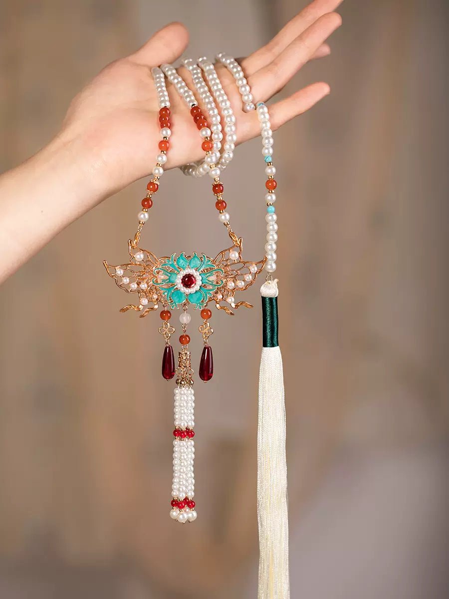 Orchid Garden|Hanfu Matching Necklacehan fu Chinese han fu hanfu male tang dynasty clothes chinese hanfu tang dynasty outfits traditiona hanfu dress chinese hanfu chinese style dress dress fashion cheongsam dress q