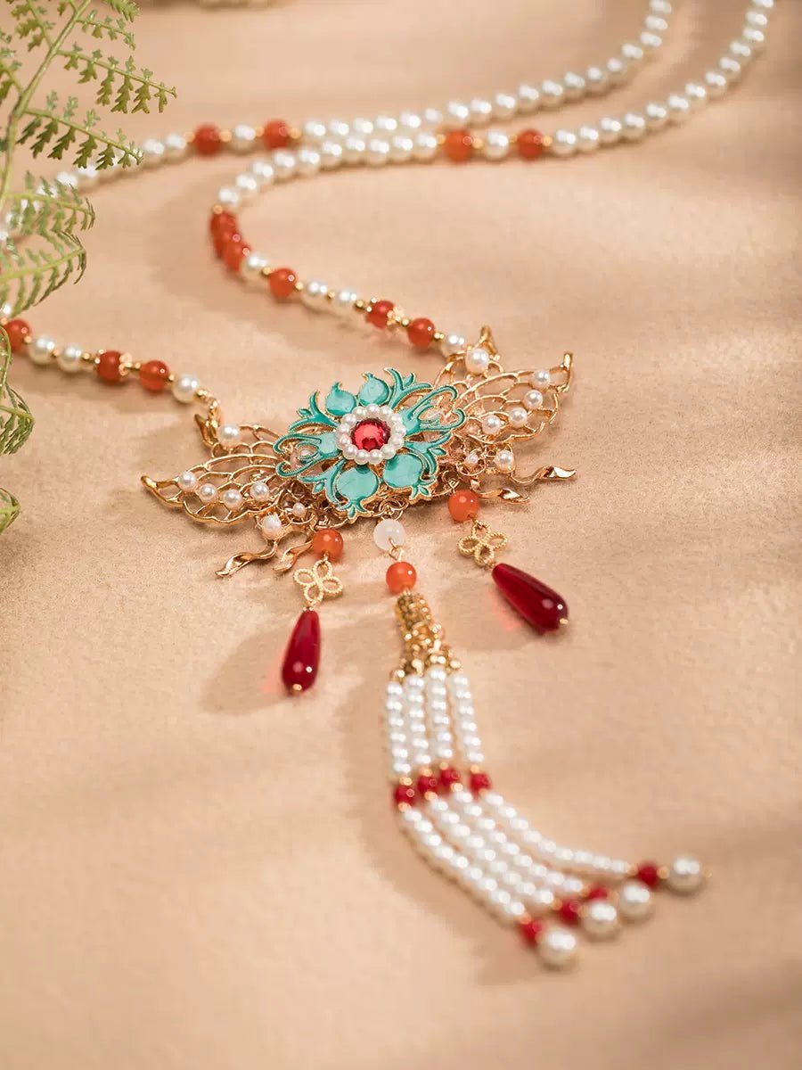 Orchid Garden|Hanfu Matching Necklacehan fu Chinese han fu hanfu male tang dynasty clothes chinese hanfu tang dynasty outfits traditiona hanfu dress chinese hanfu chinese style dress dress fashion cheongsam dress q