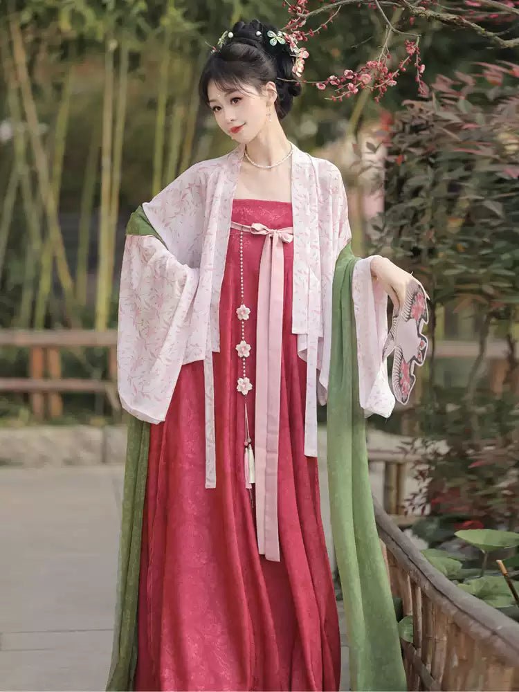 Peach blossom branchhan fu Chinese han fu hanfu male tang dynasty clothes chinese hanfu tang dynasty outfits traditiona hanfu dress chinese hanfu chinese style dress dress fashion cheongsam dress q