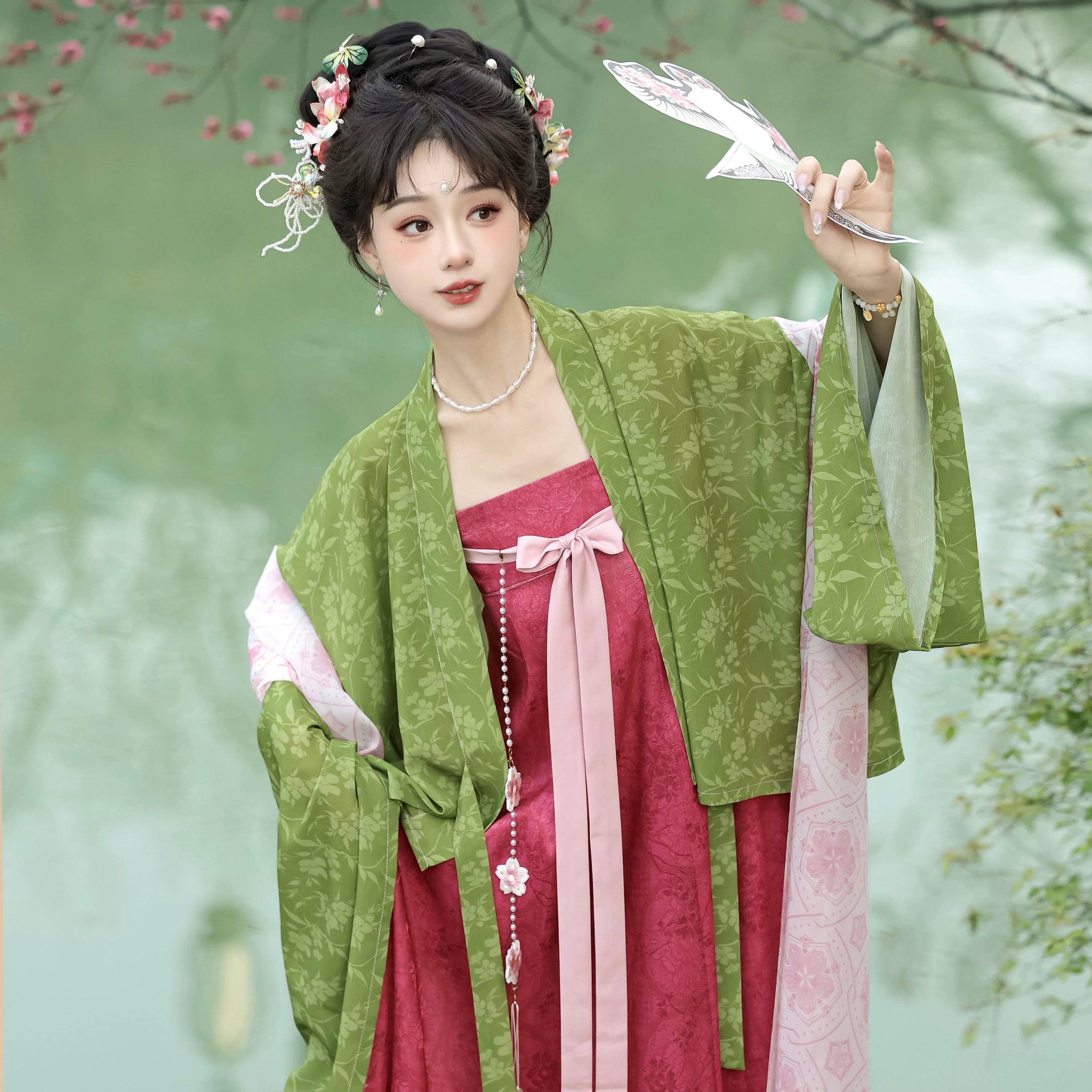 Peach blossom branchhan fu Chinese han fu hanfu male tang dynasty clothes chinese hanfu tang dynasty outfits traditiona hanfu dress chinese hanfu chinese style dress dress fashion cheongsam dress q