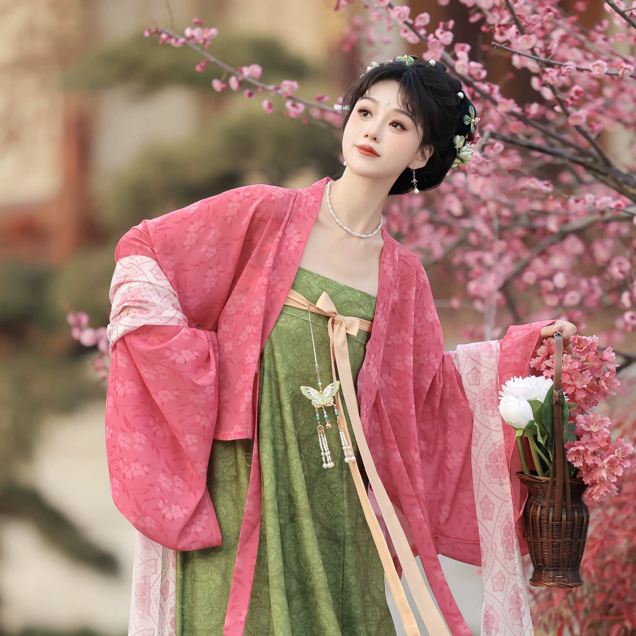 Peach blossom branchhan fu Chinese han fu hanfu male tang dynasty clothes chinese hanfu tang dynasty outfits traditiona hanfu dress chinese hanfu chinese style dress dress fashion cheongsam dress q