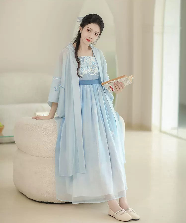 【Hanfu】Azure Delight | Song & Modern skirthan fu Chinese han fu hanfu male tang dynasty clothes chinese hanfu tang dynasty outfits traditiona hanfu dress chinese hanfu chinese style dress dress fashion cheongsam dress q