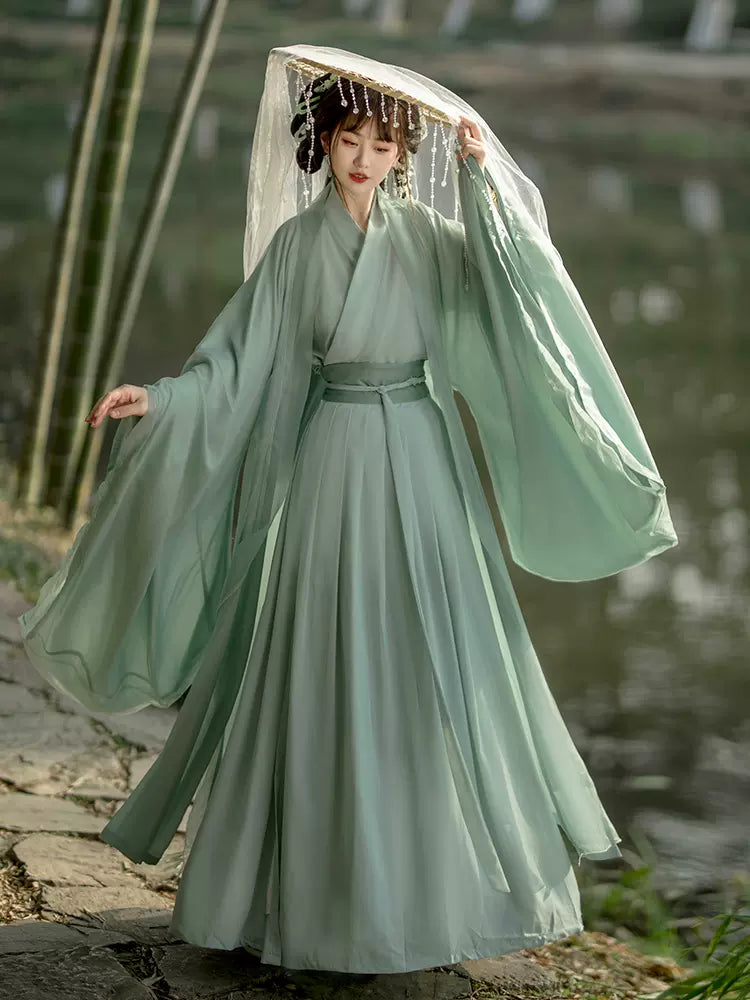 HanfuEthereal Green Dream | Wei & Jin Style Hanfu - Hanrong Hanfu chinese traditional clothes newmoondance nuwahanfu fashionhanfu newfanfu HanfuEthereal Green Dream | Wei & Jin Style Hanfu - Hanrong Hanfu chinese traditional clothes newmoondance nuwahanfu fashionhanfu newfanfu
